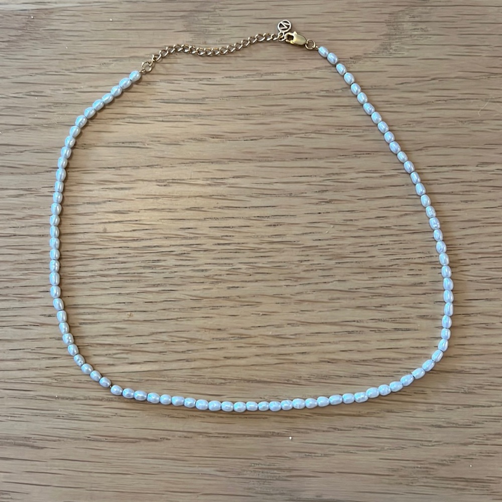 Mejuri Tiny Pearl Necklace